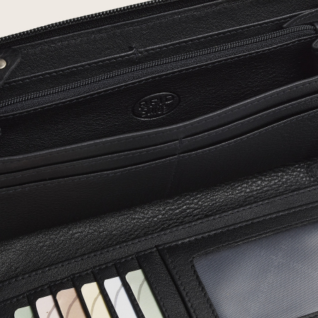 Portofel din piele naturala The Chesterfield Brand, cu protectie anti scanare RFID, Mirelle - Negru [8]