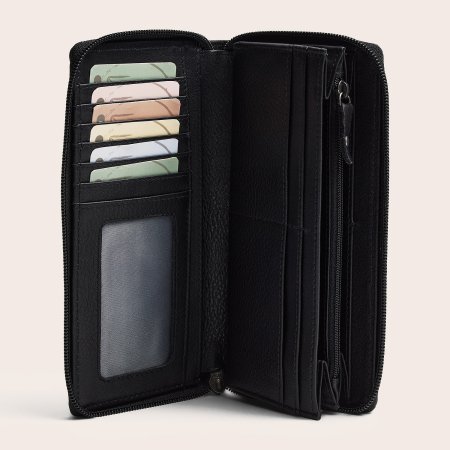 Portofel din piele naturala The Chesterfield Brand, cu protectie anti scanare RFID, Mirelle - Negru [3]