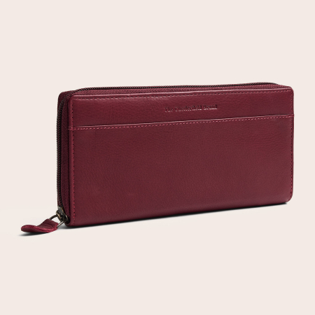 Dama - Portofel din piele naturala The Chesterfield Brand, cu protectie anti scanare RFID, Mirelle - Visiniu