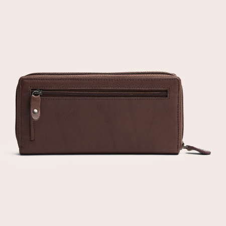 Portofel din piele naturala The Chesterfield Brand, cu protectie anti scanare RFID, Mirelle - Taupe inchis [10]