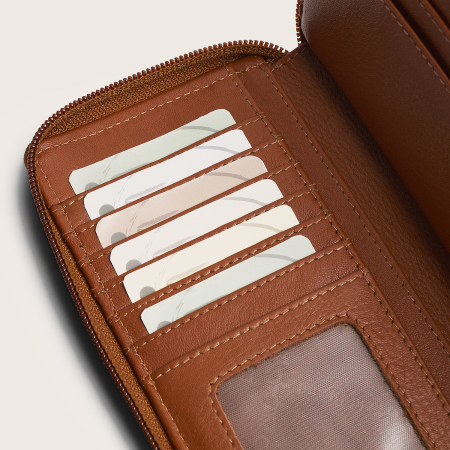 Portofel din piele naturala The Chesterfield Brand, cu protectie anti scanare RFID, Mirelle - Maro coniac [5]