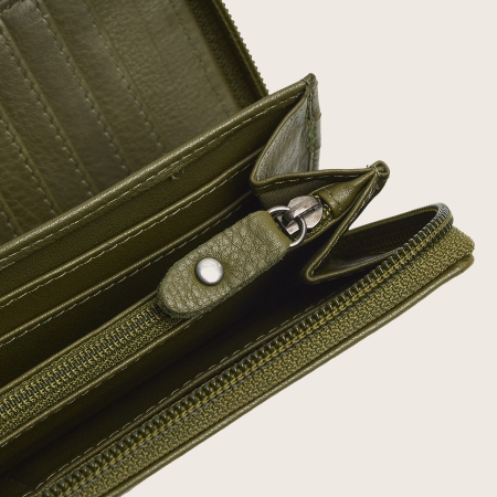 Portofel din piele naturala The Chesterfield Brand, cu protectie anti scanare RFID, Mirelle - Verde olive [4]