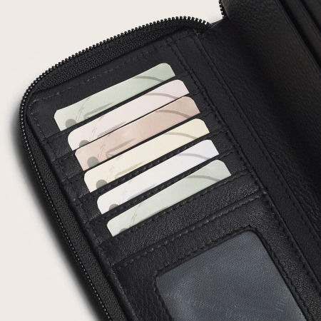 Portofel din piele naturala The Chesterfield Brand, cu protectie anti scanare RFID, Mirelle - Negru [6]