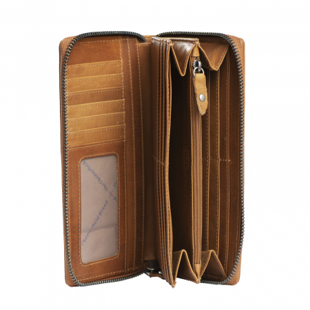 Portofel din piele naturala The Chesterfield Brand, cu protectie anti scanare RFID, Halle, Maro coniac [4]