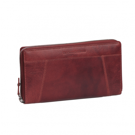 Portofel din piele naturala The Chesterfield Brand, cu protectie anti scanare RFID, Havana, Visiniu [2]
