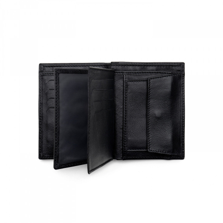 Portofel vertical din piele pentru barbati S109, Negru [1]