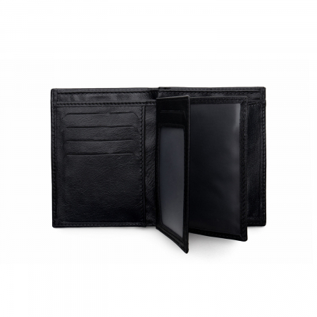Portofel vertical din piele pentru barbati S109, Negru [2]