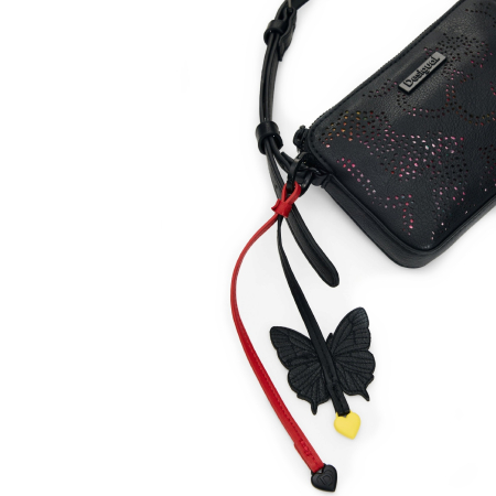 Portofel/gentuta, 2 in 1, de dimensiune mica, Desigual, Mini Butterfly , Negru [4]