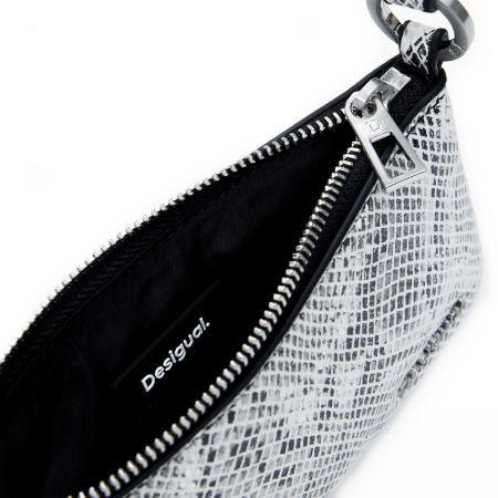 Portofel/gentuta, 2 in 1, de dimensiune mica, Desigual, Mini Snake, Alb [3]