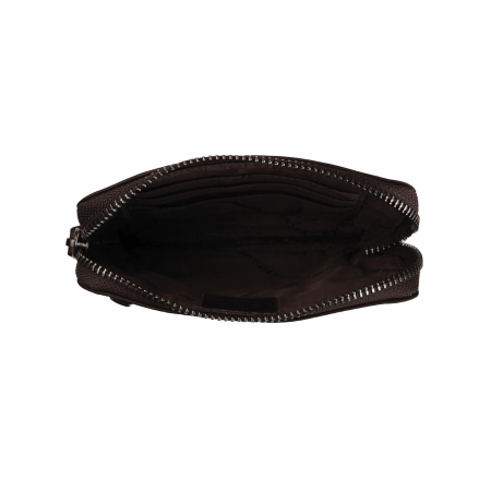 Portofel multifunctional The Chesterfield Brand, cu protectie anti scanare RFID, din piele naturala, Nina, Maro inchis [1]