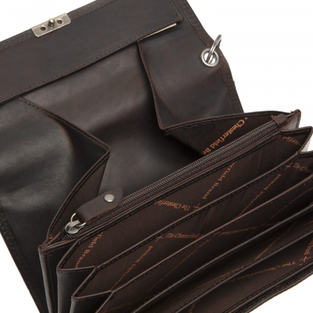 Portofel ospatar, piele naturala, The Chesterfield Brand, Elba, Maro inchis [1]