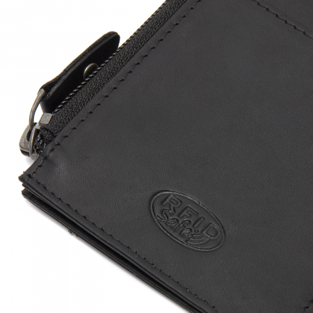 Port card slim unisex din piele naturala, The Chesterfield Brand, Livenza, cu protectie anti scanare RFID, Negru [5]