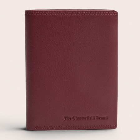Portofel The Chesterfield Brand, cu protectie anti scanare RFID, din piele naturala, Frederick - Rosu inchis [1]