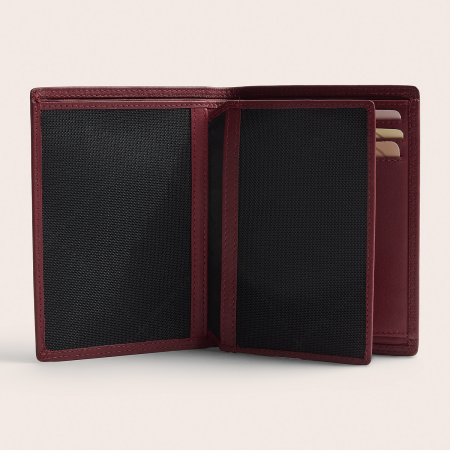 Portofel The Chesterfield Brand, cu protectie anti scanare RFID, din piele naturala, Frederick - Rosu inchis [3]