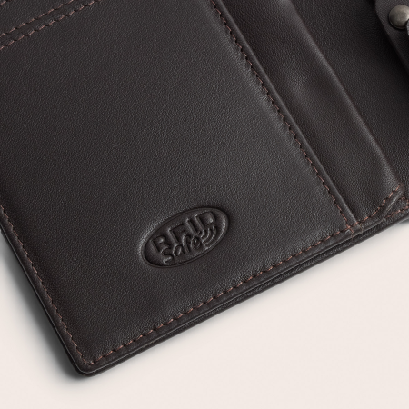 Portofel The Chesterfield Brand, cu protectie anti scanare RFID, din piele naturala, Frederick - Maro inchis [7]