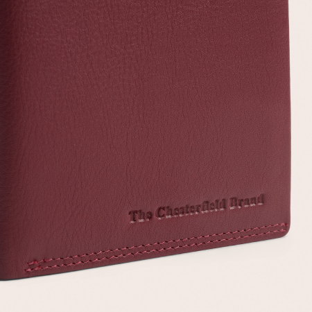 Portofel The Chesterfield Brand, cu protectie anti scanare RFID, din piele naturala, Frederick - Rosu inchis [8]