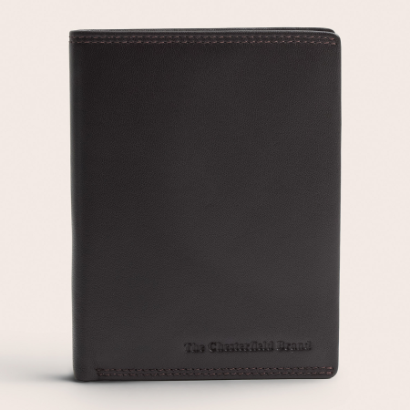 Portofel The Chesterfield Brand, cu protectie anti scanare RFID, din piele naturala, Frederick - Maro inchis [1]