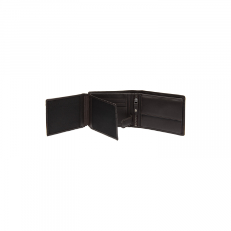 Portofel The Chesterfield Brand, cu protectie anti scanare RFID, din piele naturala, Hendrick, Maro inchis [2]