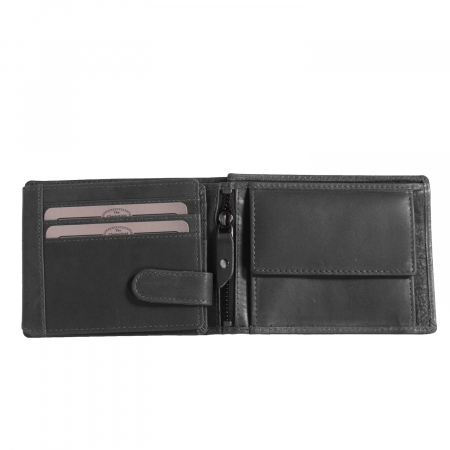 Portofel The Chesterfield Brand, cu protectie anti scanare RFID, din piele naturala, Marion, Negru [1]
