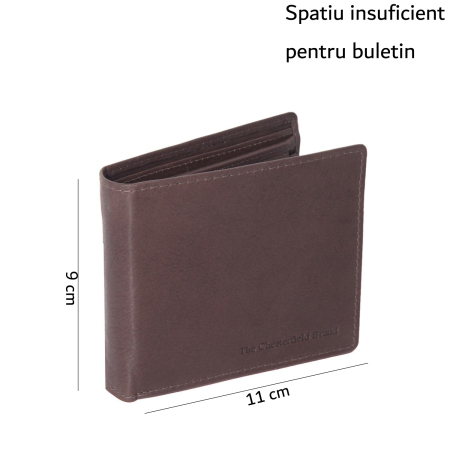 Portofel The Chesterfield Brand, cu protectie anti scanare RFID, din piele naturala, Ralph, Maro inchis [1]