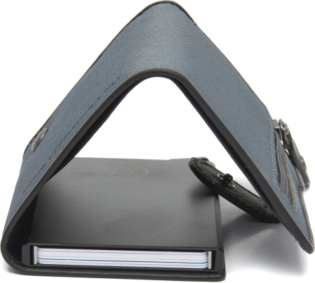 Portofel unisex cu suport pentru carduri, din piele naturala, The Chesterfield Brand, Delsbo, cu protectie anti scanare RFID, Gri [4]