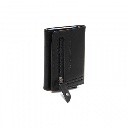 Portofel unisex cu suport pentru carduri, din piele naturala, The Chesterfield Brand, Gabriela, cu protectie anti scanare RFID, Negru [5]