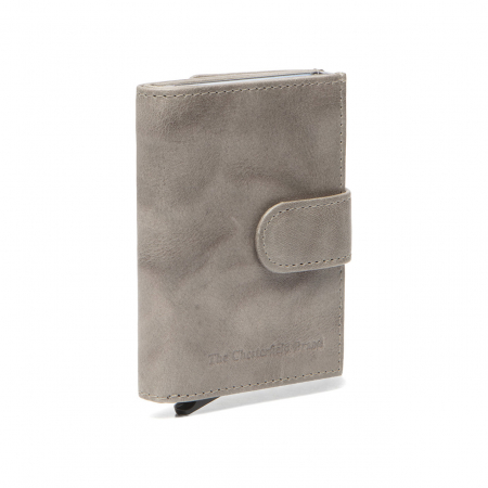 Portofele - Portofel unisex cu suport pentru carduri, din piele naturala, The Chesterfield Brand, Hannover, cu protectie anti scanare RFID, Gri deschis