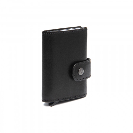 Portofel unisex cu suport pentru carduri, din piele naturala, The Chesterfield Brand, Larino, cu protectie anti scanare RFID, Negru [1]