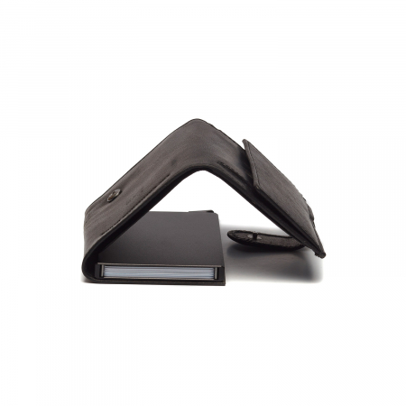 Portofel unisex cu suport pentru carduri, din piele naturala, The Chesterfield Brand, Mannheim, cu protectie anti scanare RFID, Negru [2]
