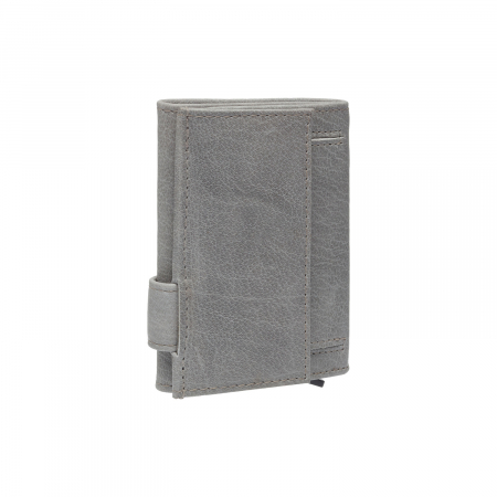 Portofel unisex cu suport pentru carduri, din piele naturala, The Chesterfield Brand, Mannheim, cu protectie anti scanare RFID, Gri deschis [4]
