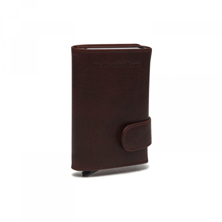 Portofele - Portofel unisex cu suport pentru carduri, din piele naturala, The Chesterfield Brand, Mannheim, cu protectie anti scanare RFID, Maro inchis