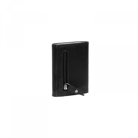 Portofel unisex cu suport pentru carduri, din piele naturala, The Chesterfield Brand, Palma, cu protectie anti scanare RFID, Negru [1]