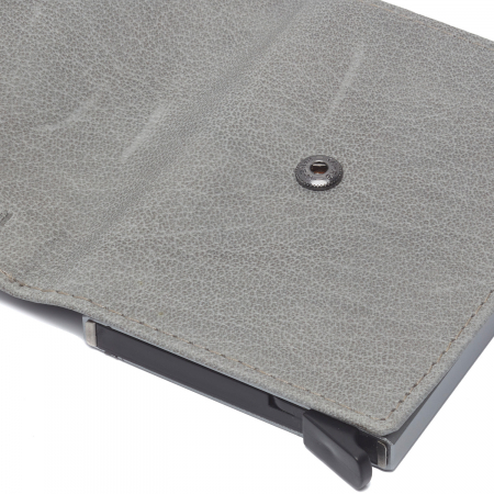 Portofel unisex cu suport pentru carduri, din piele naturala, The Chesterfield Brand, Paris, cu protectie anti scanare RFID, Gri [3]