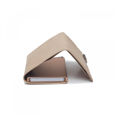 Portofel unisex cu suport pentru carduri, din piele naturala, The Chesterfield Brand, Paris, cu protectie anti scanare RFID, Bej [2]