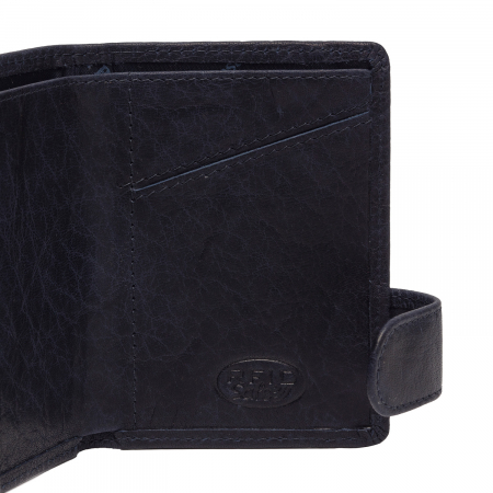 Portofel unisex cu suport pentru carduri, din piele naturala, The Chesterfield Brand, Portland, cu protectie anti scanare RFID, Bleumarin [4]