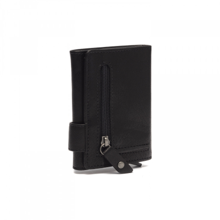 Portofel unisex cu suport pentru carduri, din piele naturala, The Chesterfield Brand, Portland, cu protectie anti scanare RFID, Negru [3]
