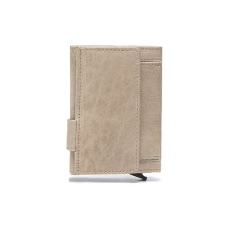 Portofel unisex cu suport pentru carduri, din piele naturala, The Chesterfield Brand, Portland, cu protectie anti scanare RFID, Bej [4]