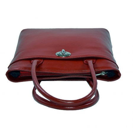 Poseta de dama din piele naturala, model 175, Bordo [4]