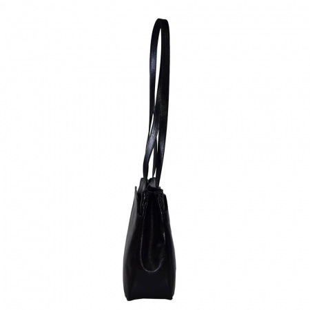 Poseta de dama din piele naturala, model 182, Negru [4]