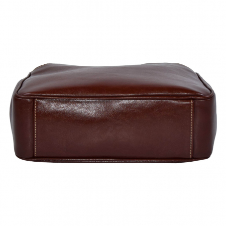 Poseta de dama din piele naturala, model 182, Maro coniac [6]