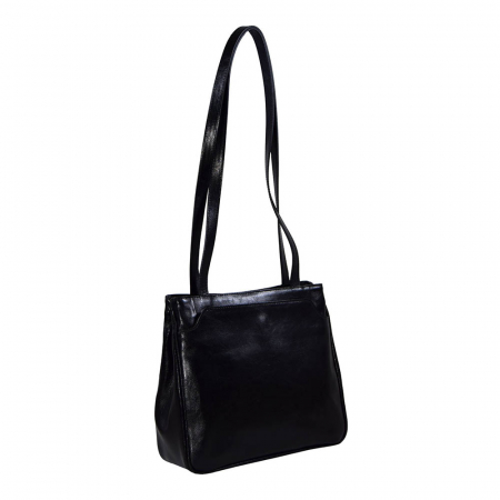 Genti de zi - Poseta de dama din piele naturala, model 182, Negru