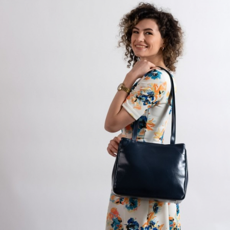 Poseta de dama din piele naturala, model 182, Maro tabac [1]