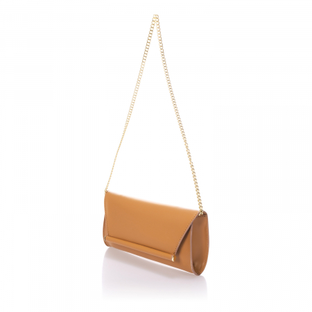 Dama - Poseta tip plic, Massimo Castelli, piele naturala, model 9652, Maro coniac