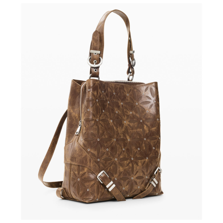 Rucsacuri - Rucsac si geanta de dama, Desigual, seria Coriolis Sumy, Maro camel