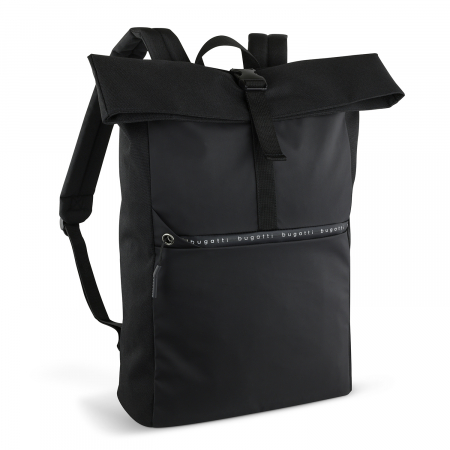 Rucsac barbati, bugatti, cu compartiment laptop de 15 inch, seria Blanc Delight 494507, Negru