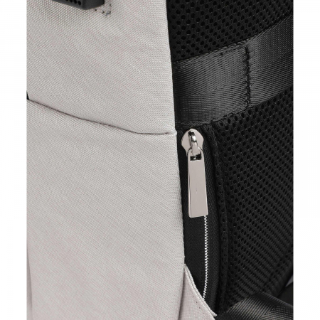 Rucsac barbati, bugatti, seria Sera pentru laptop si cu protectie RFID, Gri deschis / Negru [4]