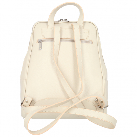 Rucsac dama din piele naturala moale, model 250, Bej mat [3]