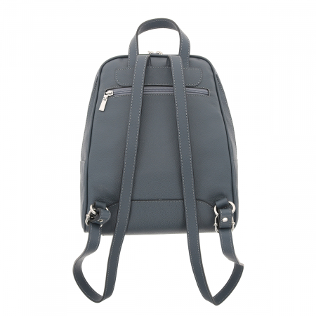 Rucsac dama din piele naturala moale, model 250, Gri mat [5]