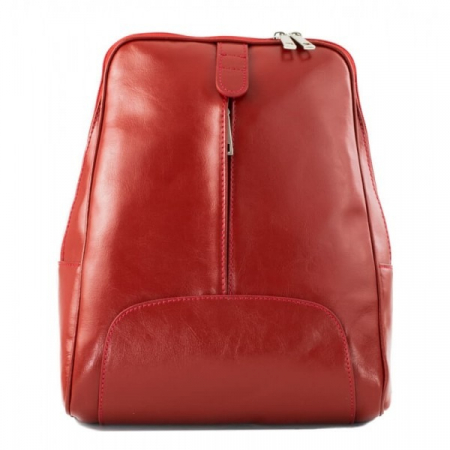 Rucsac dama din piele naturala fina, model 250, Rosu [2]