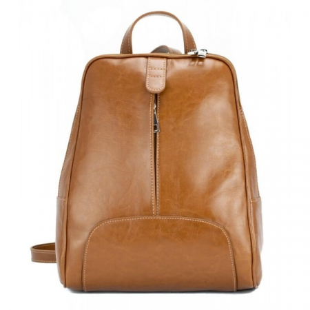 Rucsac dama din piele naturala fina, model 250, Tabac [2]